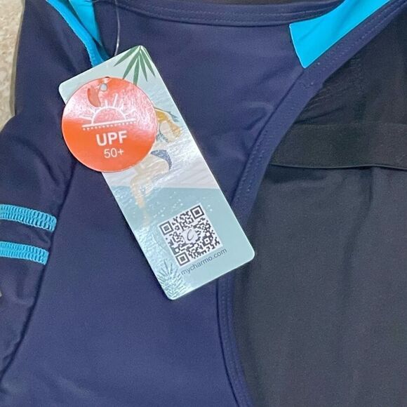 Athletic Swimsuits for Women One Piece Color Block Sporty Slimming Bathing Suit - Picture 6 of 8